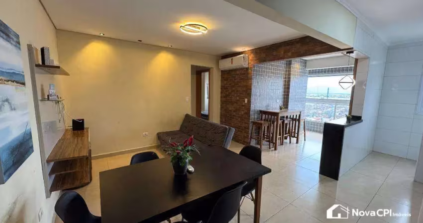 Apartamento vista mar com 2 quartos no maracanã em praia grande/sp