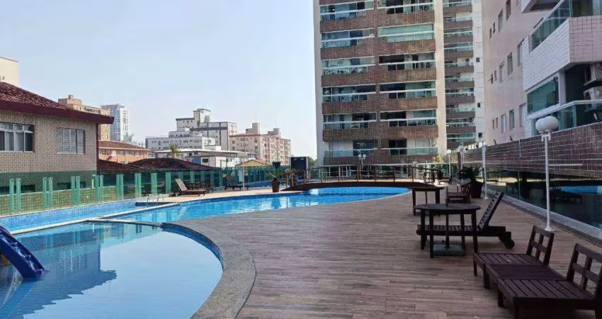 Apartamento no boqueirão em praia grande com 2 quartos, suíte, sacada e lazer completo