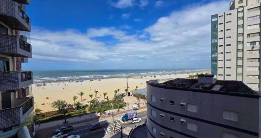 Apartamento à venda na guilhermina praia grande – 2 quartos (1 suíte), vista mar, mobiliado e 2 vagas