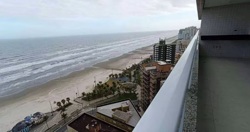 Apartamento à venda na caiçara, praia grande/sp – 3 suítes, vista mar e lazer completo