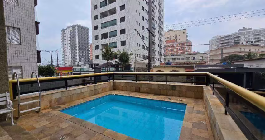 Apartamento em praia grande 2 quartos lazer 100 metros da praia