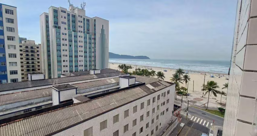 Apartamento mobiliado com vista mar para locação na guilhermina – praia grande