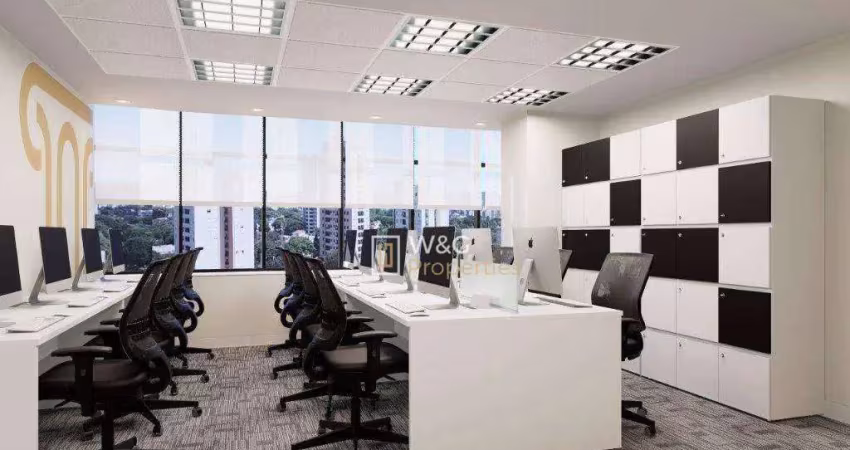 Andar corporativo para alugar, 330 m² por r$ 46.000,00/mês - cidade monções - são paulo/sp