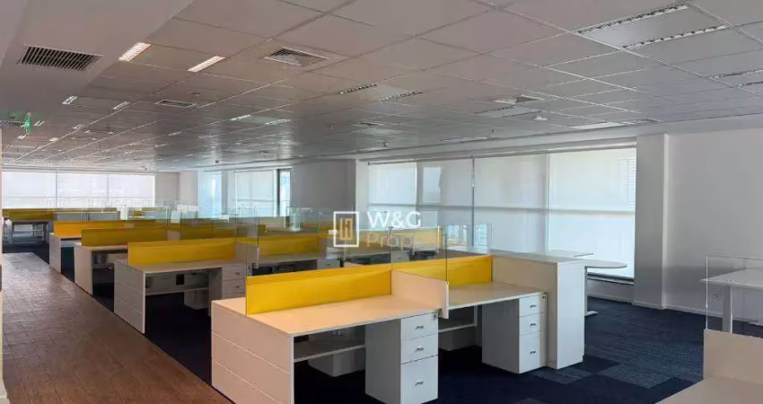 Andar corporativo para alugar, 1311 m² por r$ 232.450/mês - vila cordeiro - são paulo/sp