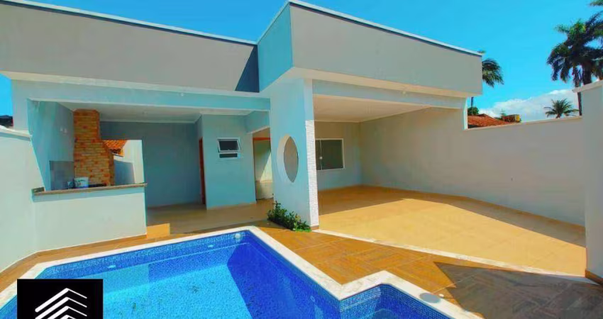 Casa com 3 dormitórios à venda, 122 m² por R$ 695. - Parque Balneário Oásis - Peruíbe/SP