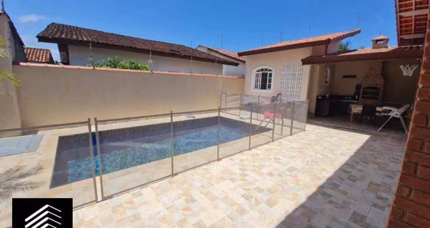 Casa com 3 dormitórios à venda, 190 m² por r$ 660.000,00 - balneário três marias - peruíbe/sp