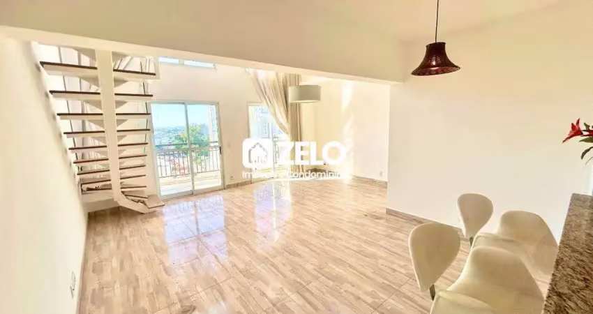 Cobertura à venda com 210,66 m², 3 quartos 4 vagas em mansões santo antônio, campinas