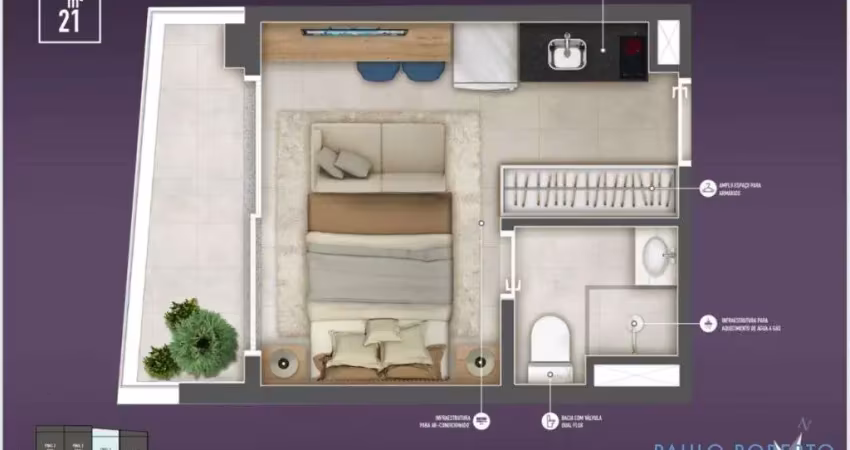 Apartamento com 1 quarto à venda na Vila Madalena, São Paulo 