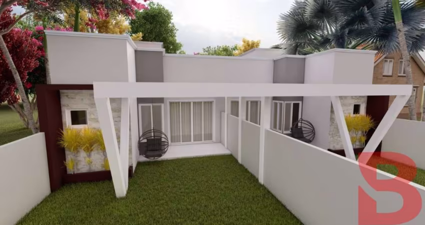 CASA NOVA  COM PISCINA 03 QUARTOS SENDO 01 SUÍTE - 89,92M² DE ÁREA CONSTRUÍDA - 180M² DE TERRENO - BALN. JARDIM DA BARRA.
