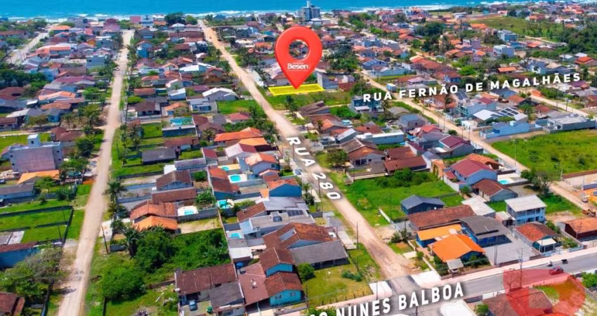 OPORTUNIDADE DE  TERRENO JA LIMPO E ATERRADO  APENAS 350 METROS DO MAR, COM 360M².
