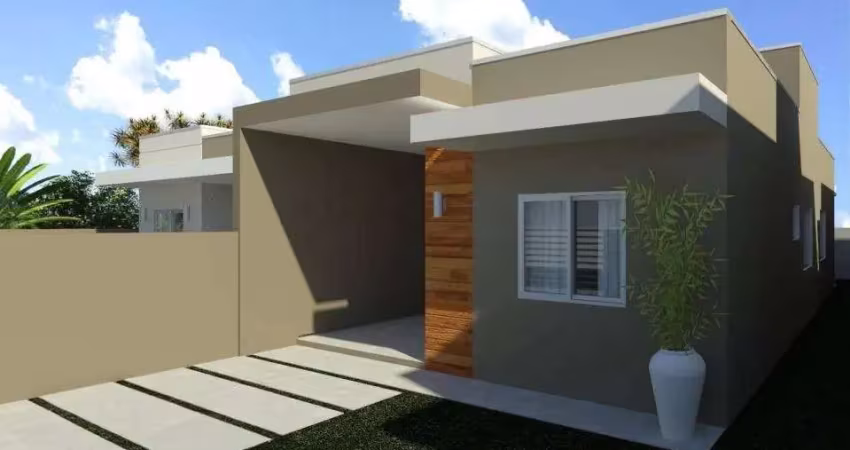 Casa com 03 quartos sendo 01 suíte, com espaço de terreno e excelente acabamento.