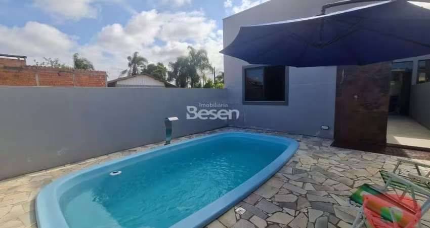 IMÓVEL EM ALVENARIA, COM PISCINA E CHURRASQUEIRA NO BALN. CAMBIJU, MEDINDO APROX. 75,00M², TERRENO DE 180,00M², CONTENDO 03 QUARTOS (01 SUÍTE) .