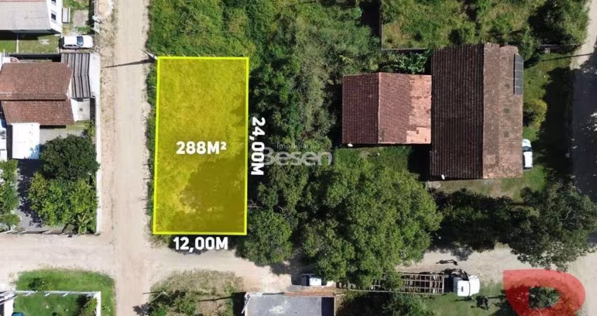 ÓTIMO TERRENO DE ESQUINA LOCALIZADO NO BAIRRO PONTAL DO NORTE COM 288,00M2.
