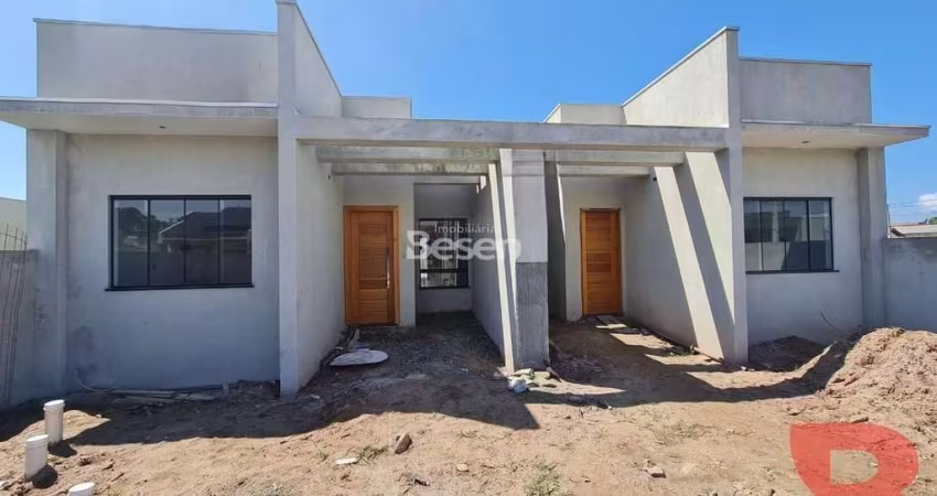 IMÓVEL NOVO COM PISCINA NO BALNEÁRIO SÃO JOSÉ MEDIDNDO 85,58M² NA RUA MANOEL DE ARZÃO, Nº 871
