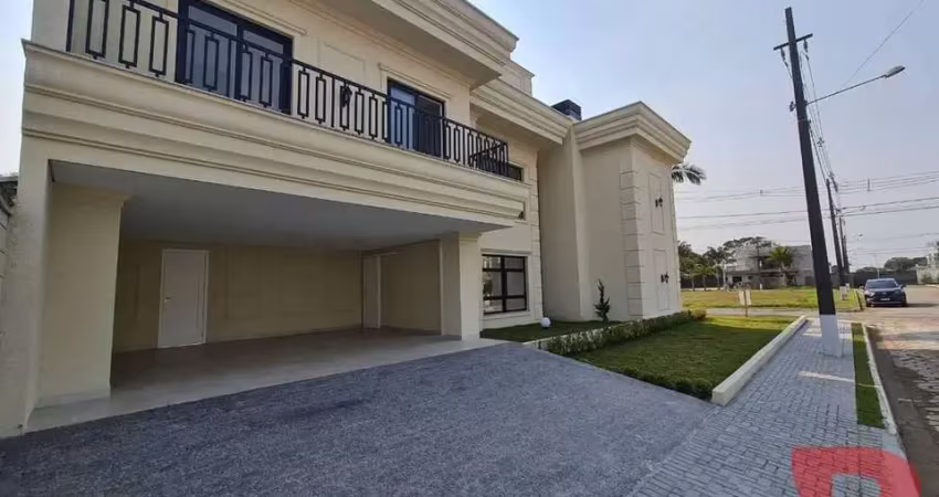 Sobrado de alto padrão, estilo neoclássico, em loteamento fechado south beach, 04 suítes.