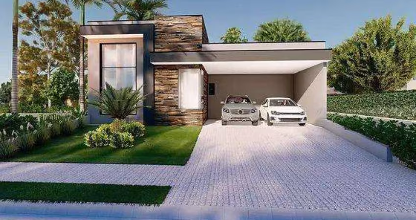 Casa à venda em Paulínia, Parque Brasil 500, com 3 suítes, com 221.59 m², Santorini Residencial Club