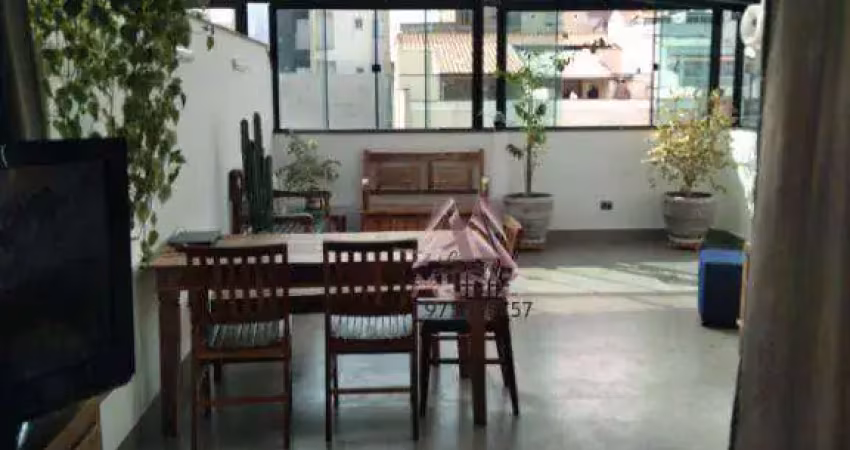 3841em cobertura com 2 dormitórios à venda, 100 m² por r$ 494.000 - vila camilópolis - santo andré/sp
