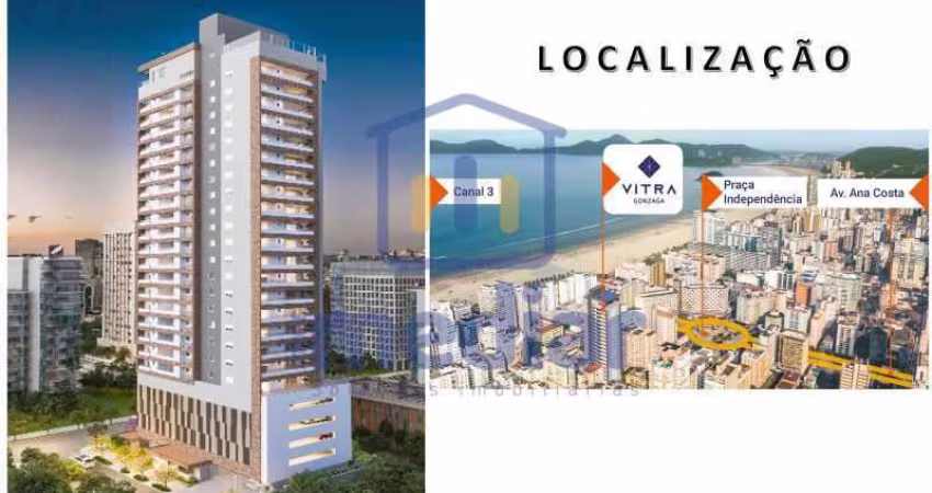 Apartamento com 3 quartos à venda na Rua Carlos Afonseca, Gonzaga, Santos