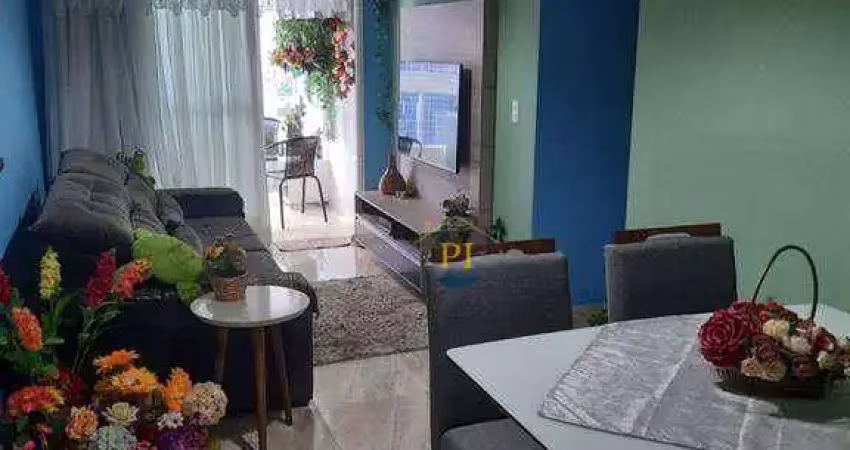Apartamento com 2 dormitórios à venda, 75 m² por r$ 480.000 - canto do forte - praia grande/sp