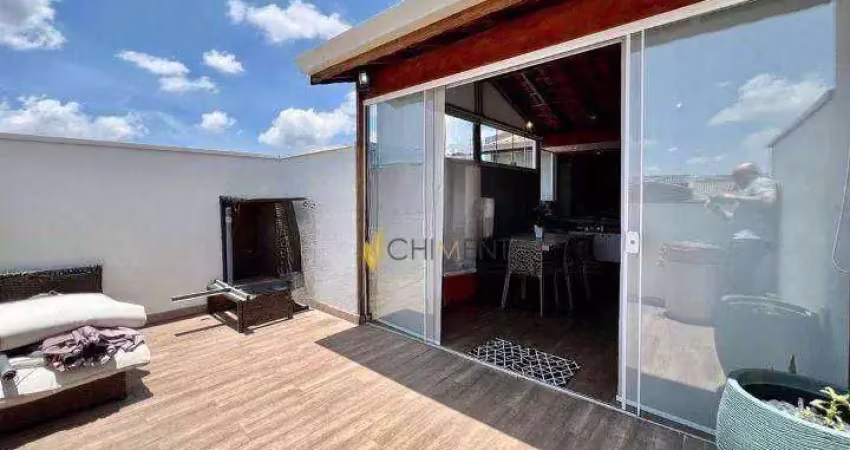 Cobertura com 2 dormitórios à venda, 96 m² por r$ 520.000 - parque das nações - santo andré/sp