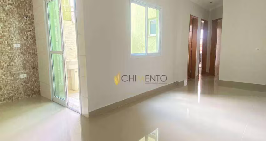 Apartamento com 2 dormitórios à venda, 57 m² por r$ 340.000,00 - vila tibiriçá - santo andré/sp
