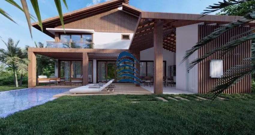 Excelente casa em Praia do Forte, condomínio Ilha dos Pássaros, com 5 suítes, 8 banheiros, 2 vagas de garagem. Início da obra em abril.