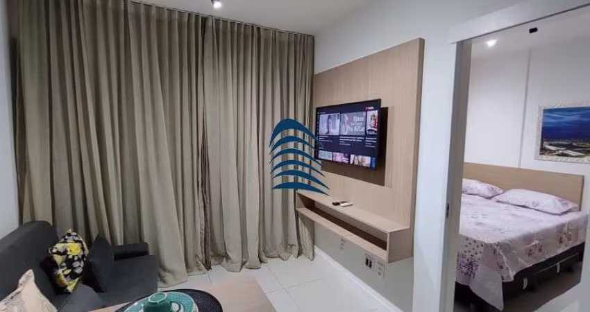 Blue Barra  1/4 e Sala, 30m², Vista Mar, Andar Alto, 01 vaga de garagem.