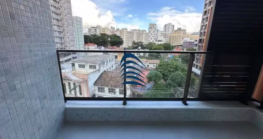 Apartamento tipo studio com 21,60m2 , nascente total, vista livre, piso em porcelanato, novo, nunca habitado. mobiliado.