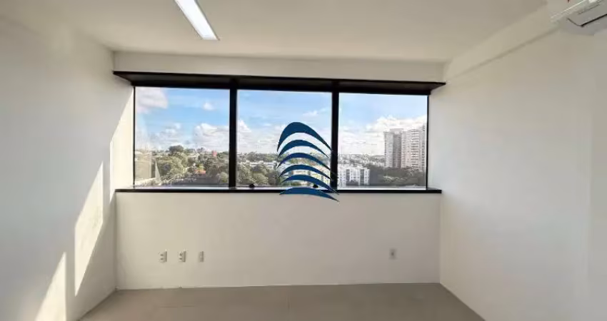 Excelente sala comercial, localizada no wall street empresarial, com 33m2, vista para a avenida paralela, climatizada, copa e banheiro privativo,