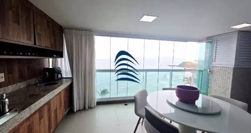 Apartamento vista mar, 2 sendo uma suíte, sala, varanda gourmet, banheiro social, cozinha americana e área de serviço condomínio costa españa