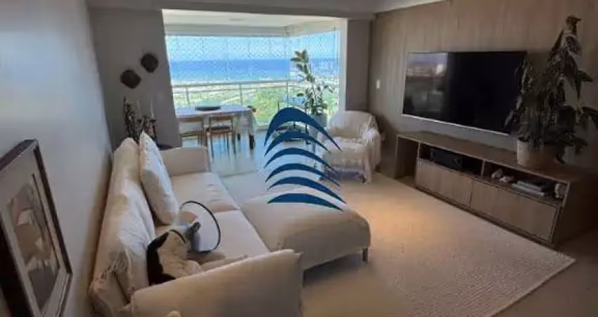 Apartamento no art residenc com varanda ampla, vista mar definitiva, projeto de iluminação, teto rebaixado, 144m , 04 quartos, 03 suítes