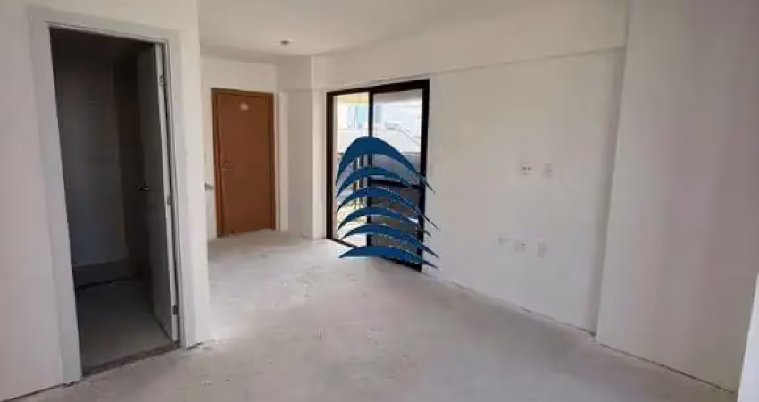 Studio de 32,50m2, andar alto, nascente, com varanda integrada e fechamento de reiki.
