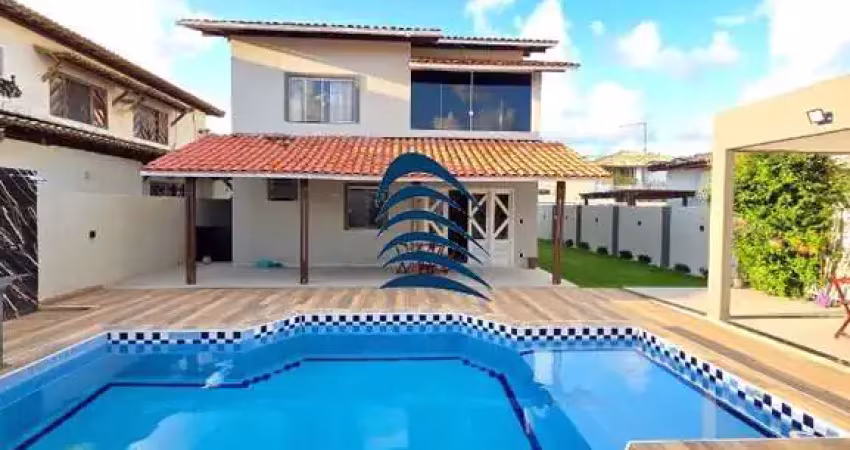 Vilas do atlântico. casa à venda reformada, 221m², 4 quartos, 1 suíte, piscina, energia solar, área gourmet, armários, segurança, alto padrão. pronta para morar!