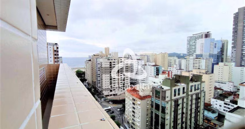 Apartamento com 2 dormitórios à venda, 91 m² por R$ 1.500.000,00 - Gonzaga - Santos/SP