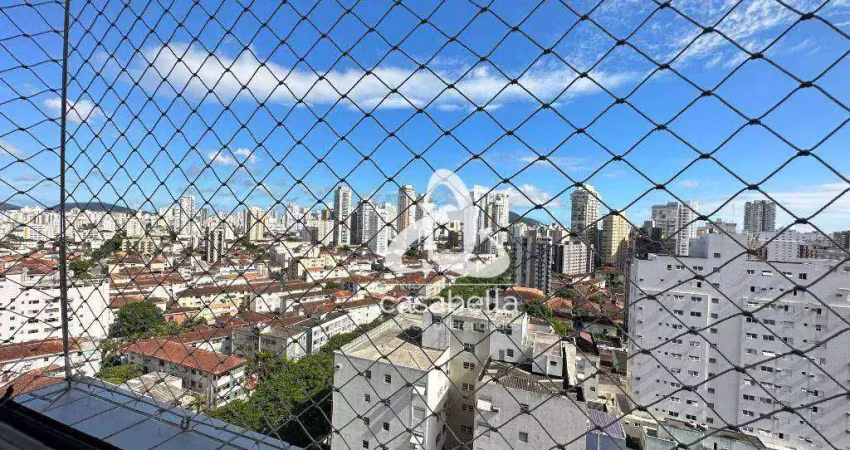 Apartamento com 2 dormitórios para alugar, 66 m² por R$ 7.500,02/mês - Boqueirão - Santos/SP