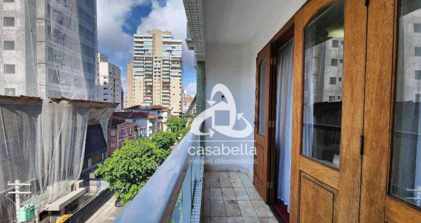 Apartamento com 4 dormitórios, 184 m² - venda por R$ 900.000,00 ou aluguel por R$ 6.500,00/mês - Gonzaga - Santos/SP