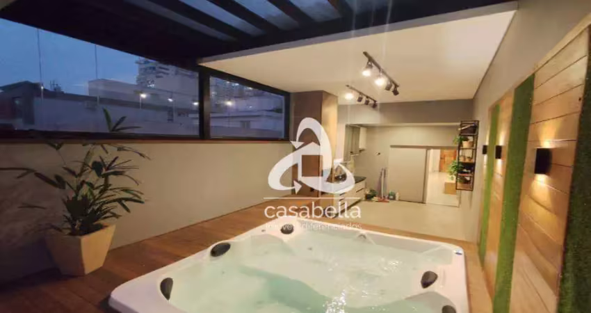 Cobertura com 3 dormitórios à venda, 191 m² por R$ 1.849.000,00 - Pompéia - Santos/SP