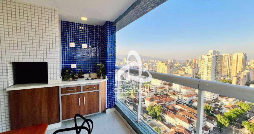 Apartamento com 2 dormitórios à venda, 114 m² por R$ 1.650.000,00 - Pompéia - Santos/SP