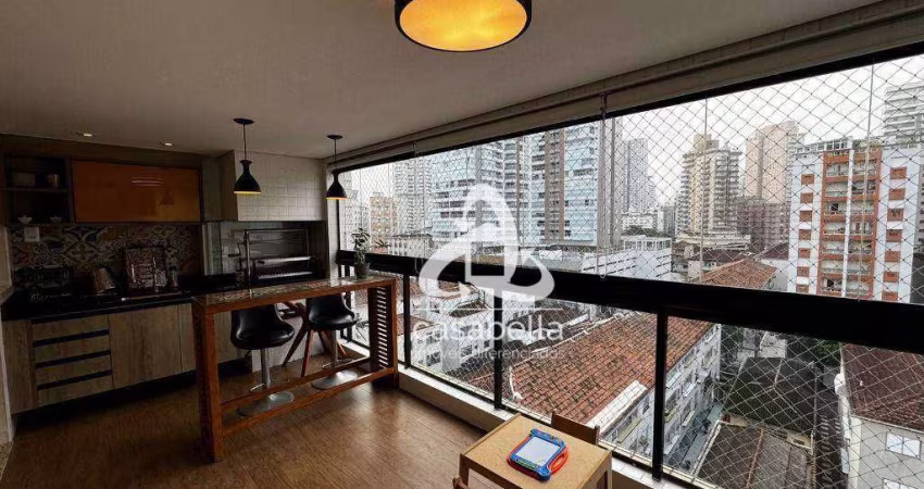 Apartamento com 2 dormitórios à venda, 97 m² por R$ 1.300.000,00 - Gonzaga - Santos/SP