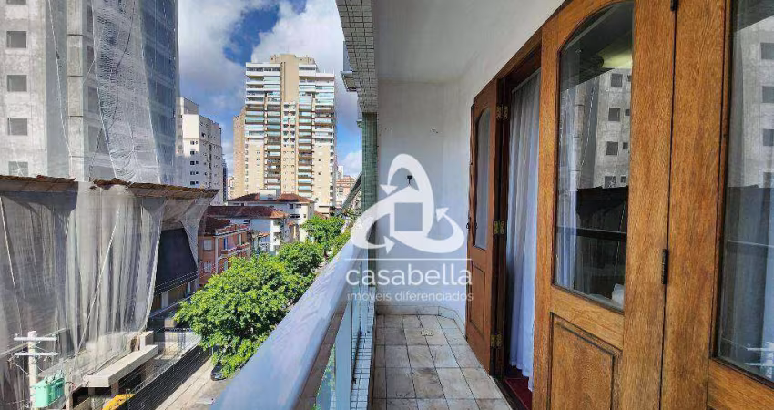 Apartamento com 4 dormitórios, 184 m² - venda por R$ 900.000,00 ou aluguel por R$ 6.500,00/mês - Gonzaga - Santos/SP