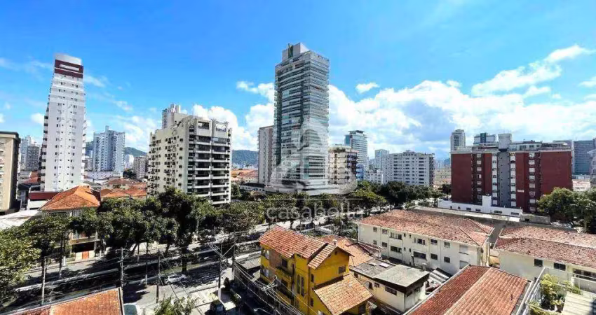 Apartamento com 2 dormitórios à venda, 106 m² por r$ 1.450.000,00 - boqueirão - santos/sp