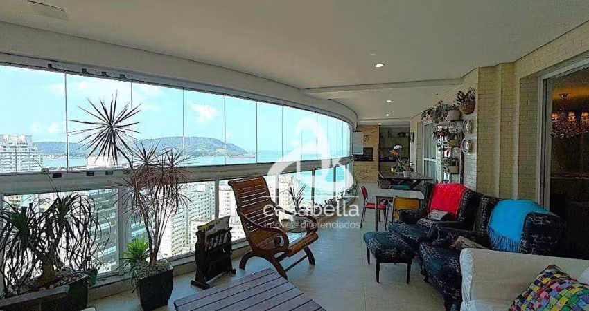 Apartamento com 3 dormitórios à venda, 204 m² por r$ 3.450.000,00 - embaré - santos/sp