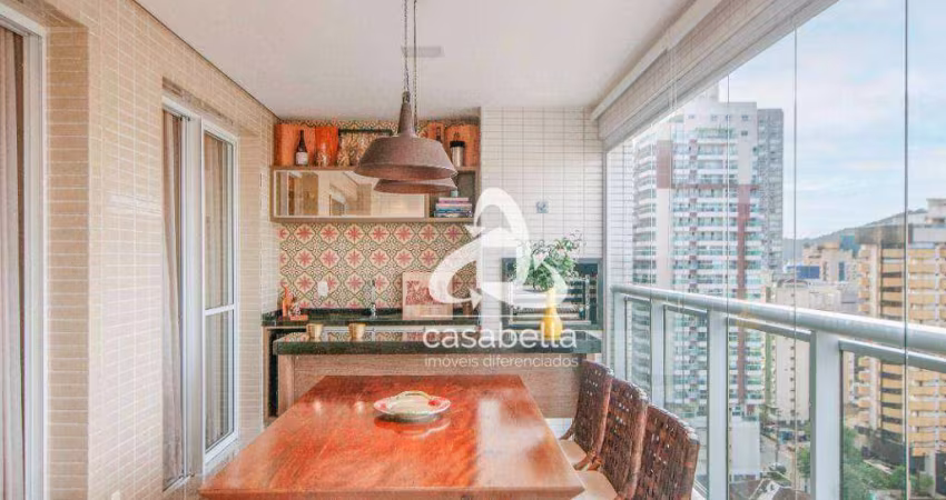 Apartamento com 3 dormitórios à venda, 181 m² por R$ 2.450.000,00 - Gonzaga - Santos/SP