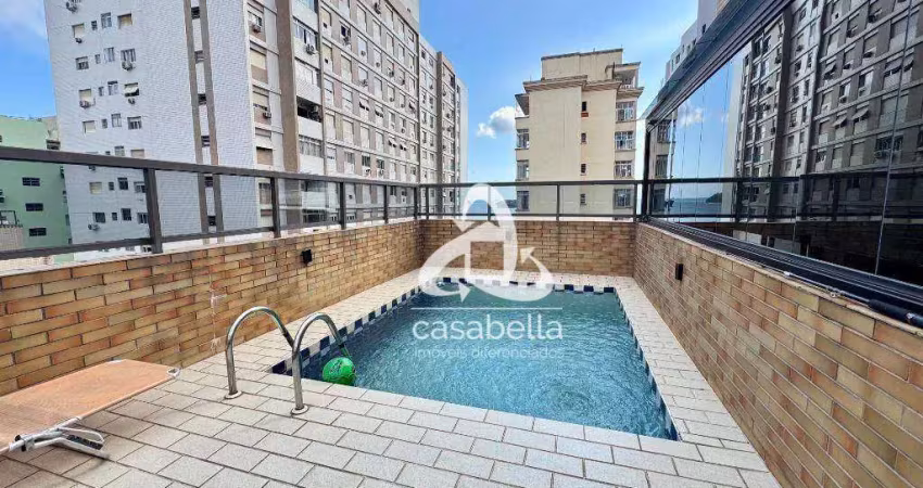 Cobertura à venda, 173 m² por R$ 2.350.000,00 - Aparecida - Santos/SP