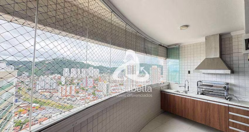 Apartamento com 3 dormitórios, 126 m² - venda por R$ 1.390.000,00 ou aluguel por R$ 6.970,00/mês - Pompéia - Santos/SP