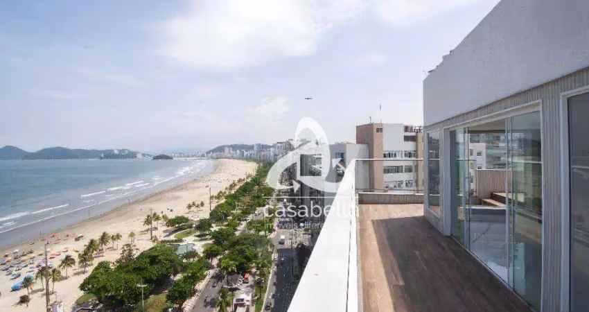 Cobertura com 3 dormitórios, 343 m² - venda por R$ 4.300.000,00 ou aluguel por R$ 18.625,00/mês - Boqueirão - Santos/SP
