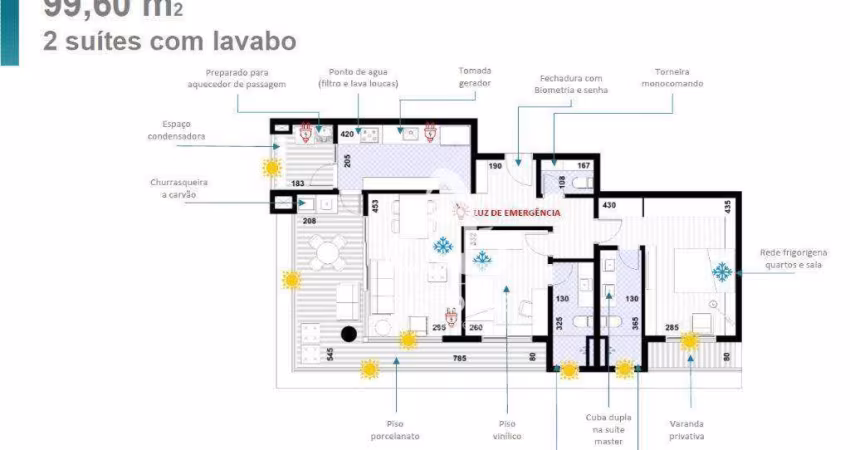 Apartamento com 2 dormitórios à venda, 99 m² por R$ 1.111.000,00 - Ponta da Praia - Santos/SP