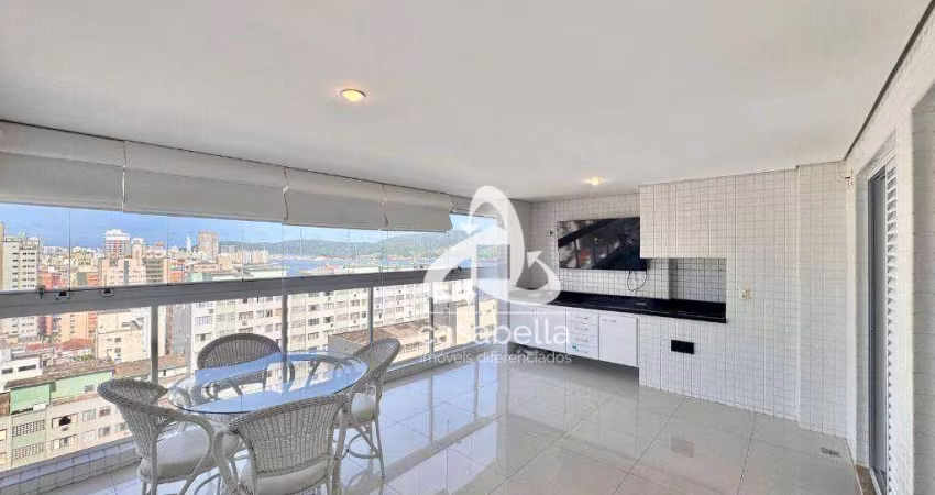Apartamento com 3 dormitórios para alugar, 135 m² por R$ 11.500,02/mês - Embaré - Santos/SP