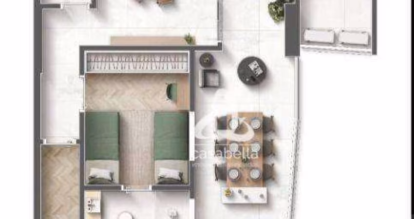 Apartamento com 2 dormitórios à venda, 96 m² por R$ 1.430.649,00 - Embaré - Santos/SP
