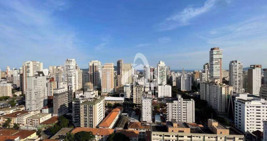 Apartamento com 2 dormitórios para alugar, 65 m² por R$ 6.900,00/mês - Boqueirão - Santos/SP